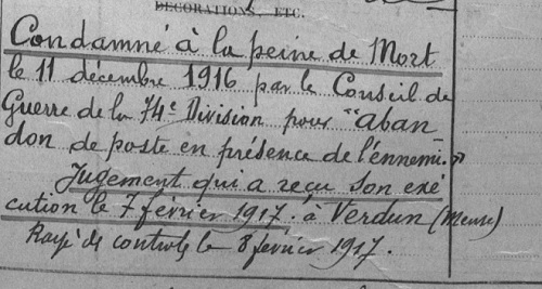 fusillé exemple