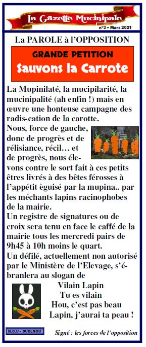 Pétition Carotte